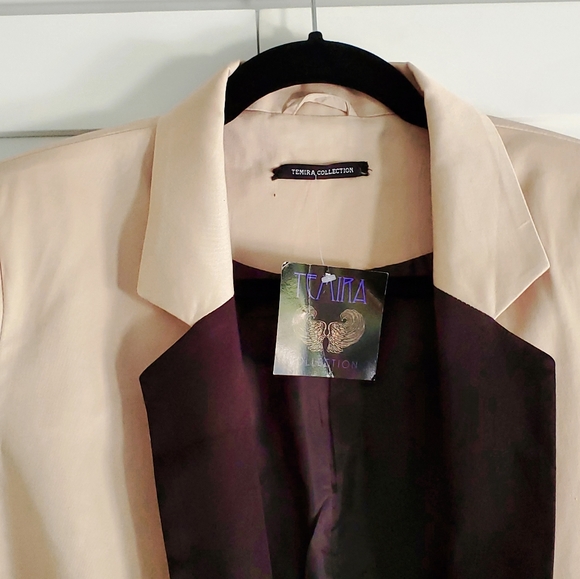 NWT Temira Open Front Nude Jacket Blazer Size 12 - Picture 3 of 7